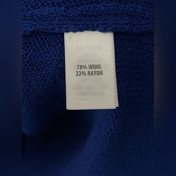 ST. JOHN EVENING Cobalt Blue Wool Black Embellished Jacket Dress - Picture 10 of 10